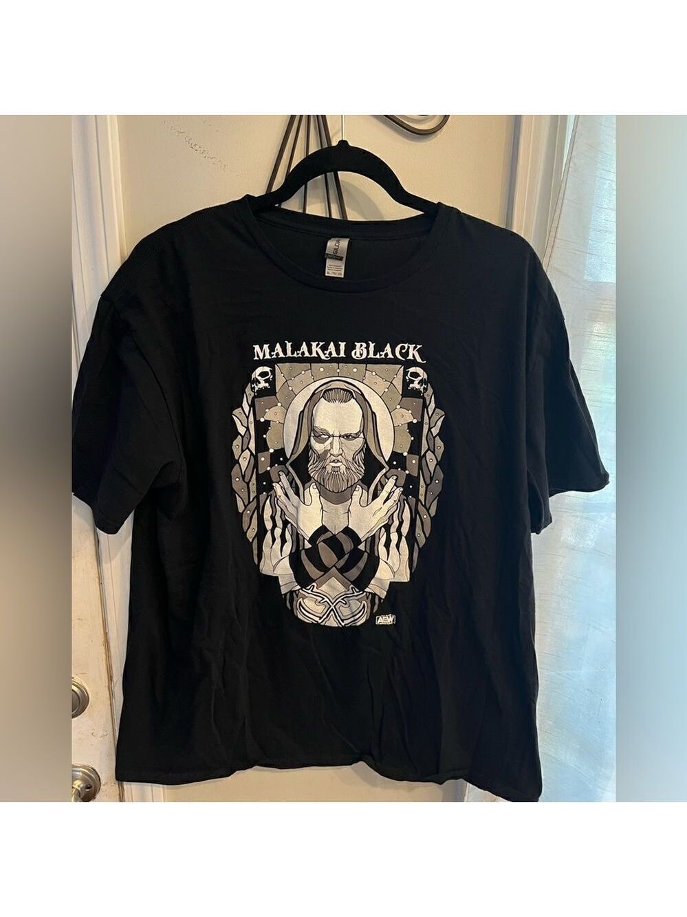 AEW Malakai Black Stained Glass T-shirt All Elite Crate Exclusive